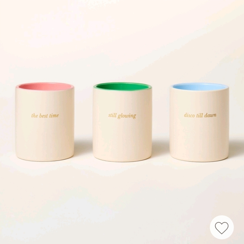 Kate Spade Ceramic Jar Candle Gift Set 3 Pc Candles Collab X Target New in box